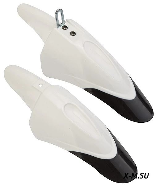 Крылья 12"-14" FD-36F/R крепл. на кронштейнах, пластиковые чёрно-белые, комплект Крылья 12"-14" FD-36F/R крепл. на кронштейнах, пластиковые чёрно-белые, комплект