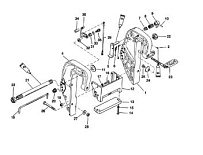 Зажимной кронштейн (ручной) 2-Х ТАКТНОГО ПЛМ MERCURY 50EO Серийный номер от 9885345 до 9973099