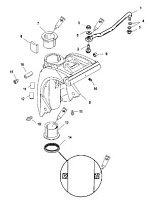 Поворотный кронштейн 4-Х ТАКТНОГО ПЛМ MERCURY 30 Серийный номер от 0P153500 до 0P400999