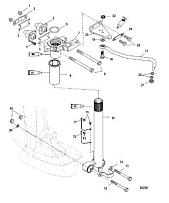 Рукоятка рулевого управления 4-Х ТАКТНОГО ПЛМ MERCURY 50 Серийный номер от 0P515897 и выше