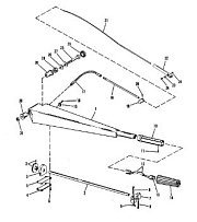 Компоненты ручного управления (Часть 2) 2-Х ТАКТНОГО ПЛМ MERCURY 75 Серийный номер от 9483121 до 9506480