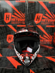 Шлем кроссовый детский HETOSHI Cross-Kids KY-B12 цв.Красно-черно-белый Матовый р.Y-XL