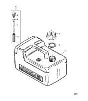 Топливный бак 4-Х ТАКТНОГО ПЛМ MERCURY F15 Серийный номер от 0G760300 до 1B226999