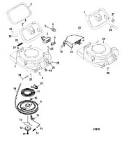 Ручной стартер 4-Х ТАКТНОГО ПЛМ MERCURY F15 Серийный номер от 0G590000 до 0G760299
