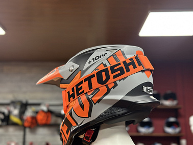 Шлем кроссовый HETOSHI OF836 EXOSS CROSS PRO MX289 цв.Серо-оранжево-черный Матовый р.S