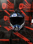 Шлем кроссовый детский HETOSHI Cross-Kids KY-B12 цв.Сине-черно-белый Матовый р.Y-S
