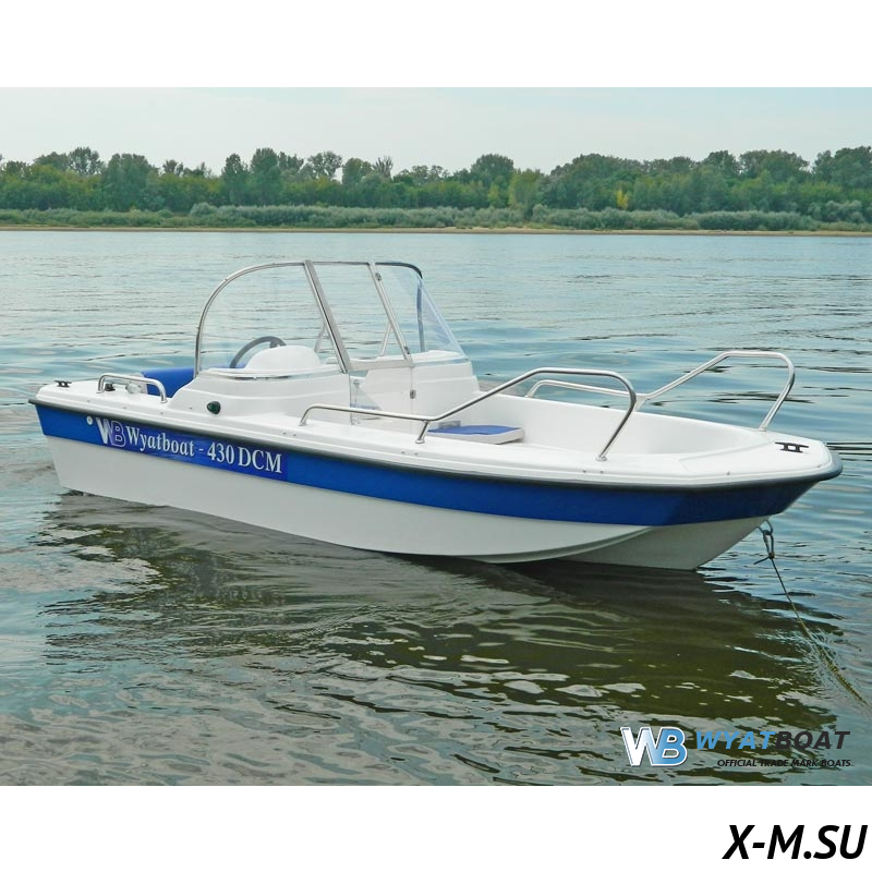Стеклопластиковый катер Wyatboat-430 DCM (тримаран) Стеклопластиковый катер Wyatboat-430 DCM (тримаран)